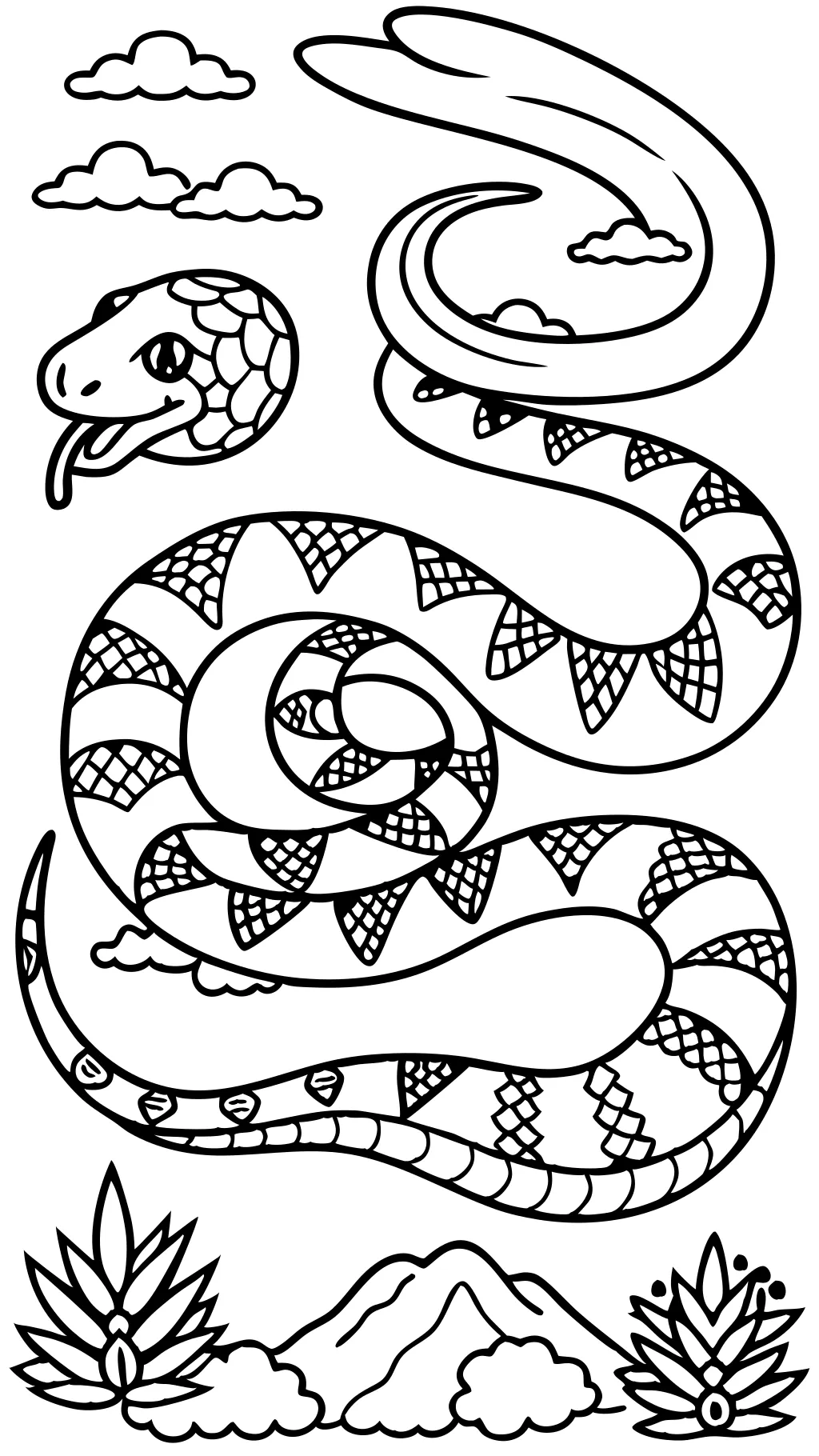 coloring pages of snakes